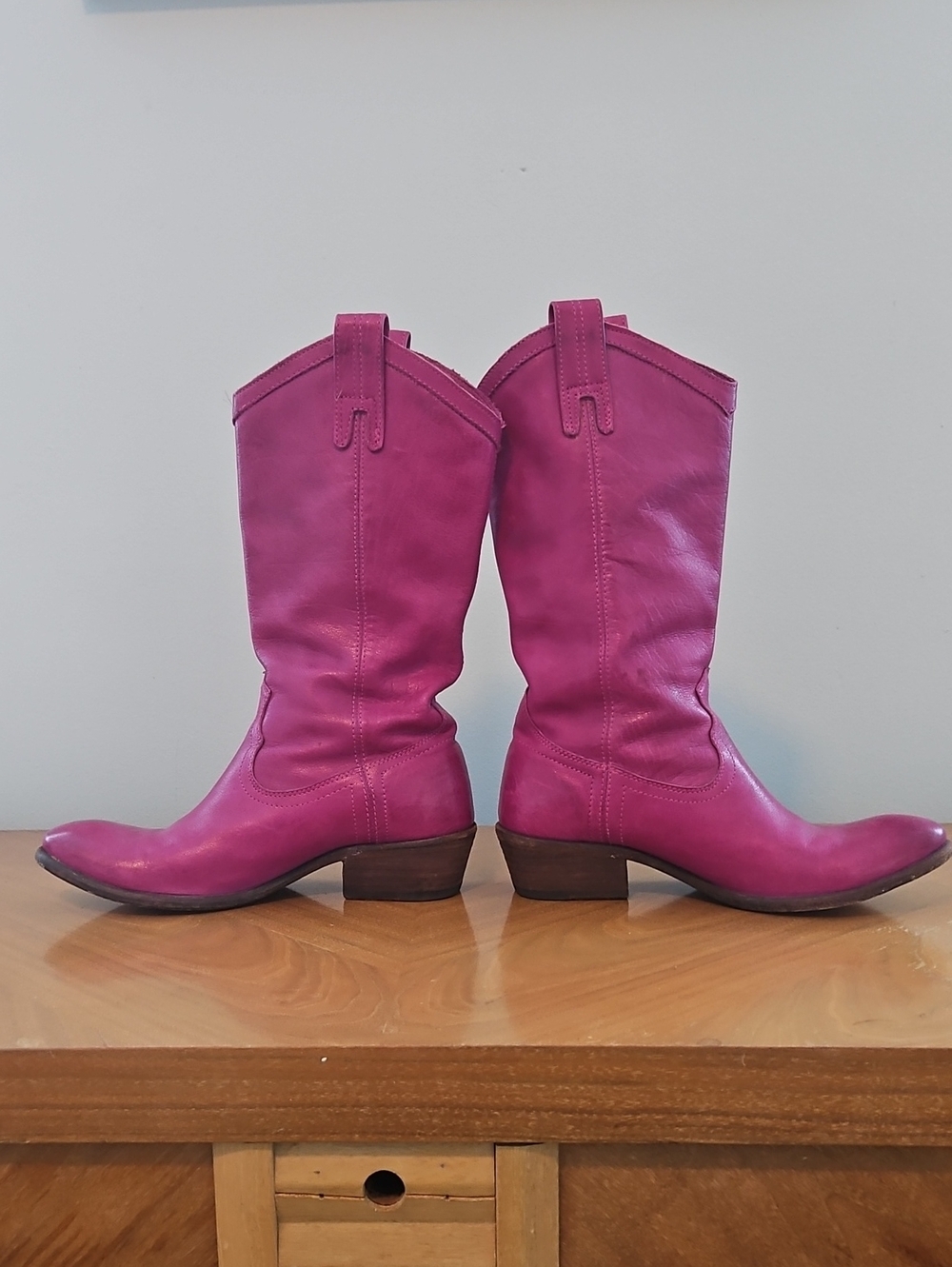 Pink Frye Cowboy Boots - Picture 2 of 6